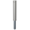 Stainless steel post |  154 mm | removable, with Euro profile cylinder lock andthree keys, self-engaging lockwith hot-dip galvanized ground socket part-no. 470.10 | height above ground approx. 900 mm